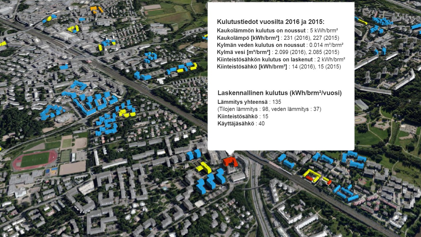 Screen capture of Helsinki Energy and Climate Atlas.