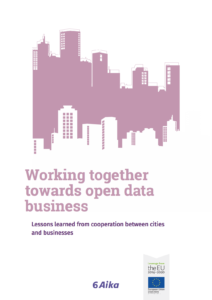 Cover of Working Together Towards Open Data Business brochure.